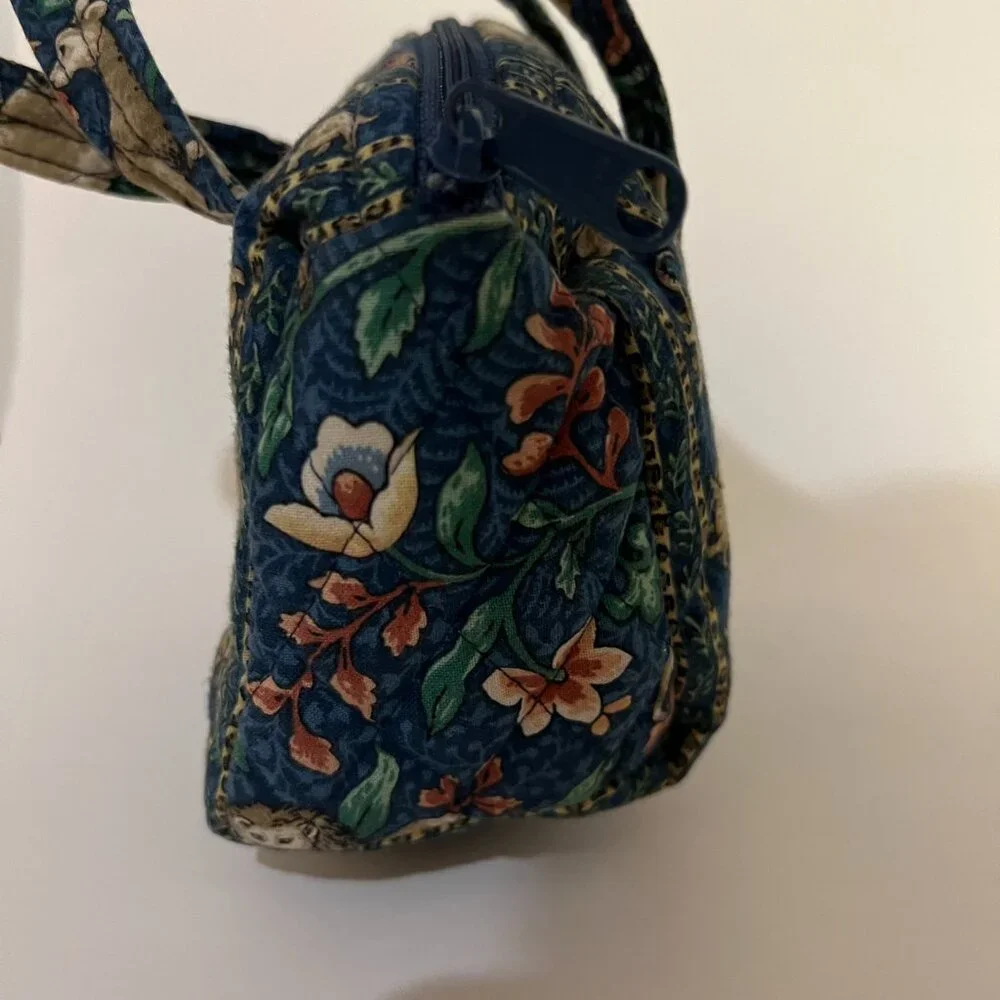 Vintage 90s Vera Bradley Mini Purse Animal Kingdom Blue Mini Duffel Bag Purse - Picture 4 of 7